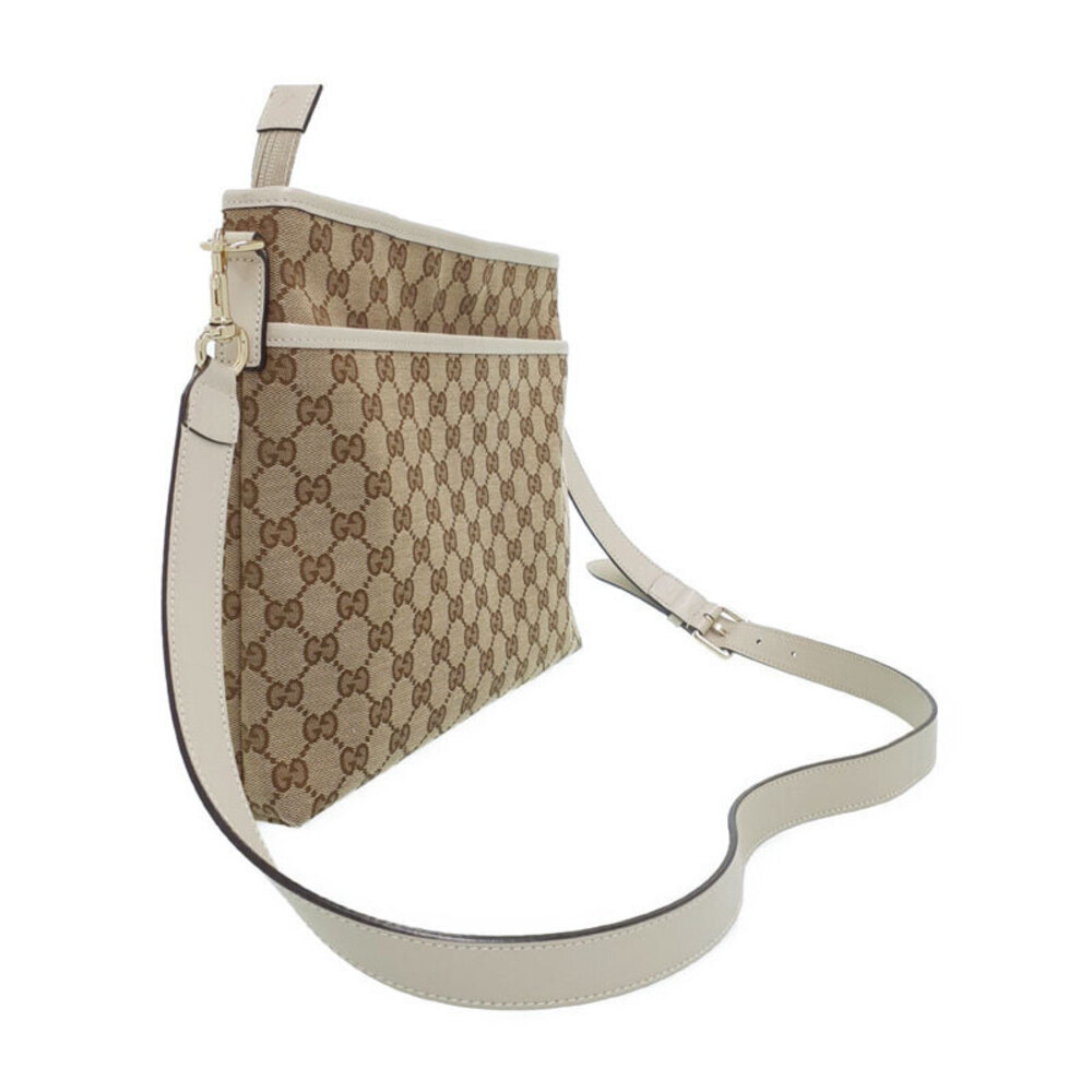Gucci GG Canvas Messenger Crossbody Bag Brown - Picture 2 of 9